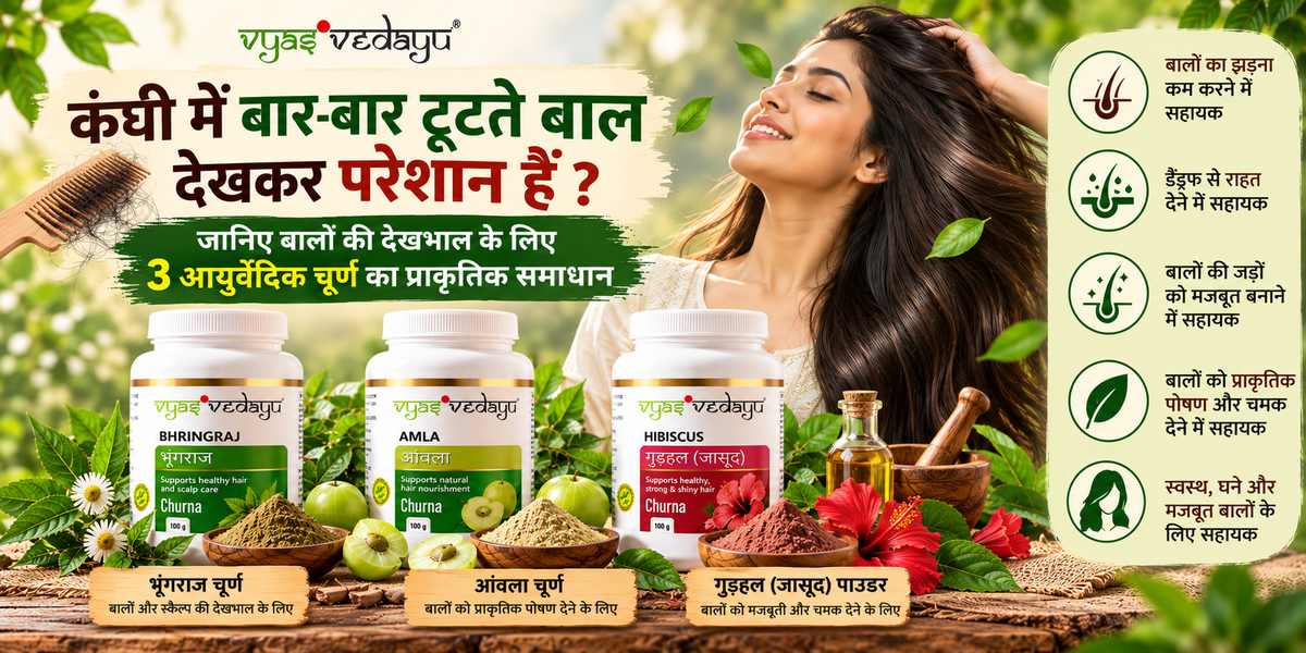कंघी में बार-बार टूटते बाल देखकर परेशान हैं? जानिए Hair Fall रोकने के लिए 3 आयुर्वेदिक Hair Care Tips
